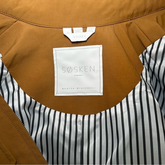 SOSKEN Studios Women's Casual Tan Zip Jacket, Collared, NWOT, Size 1 - Picture 9 of 9